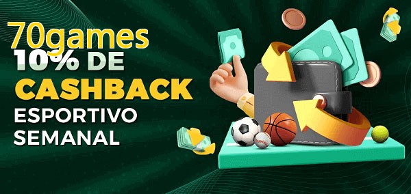 10% de bônus de cashback na 70games